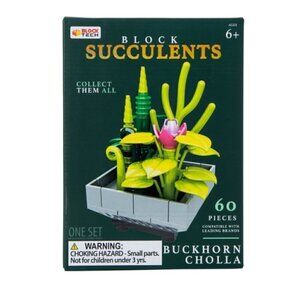 Block Tech Succulents Block Set Buckhorn Cholla NWT Building Activity Toy Plant